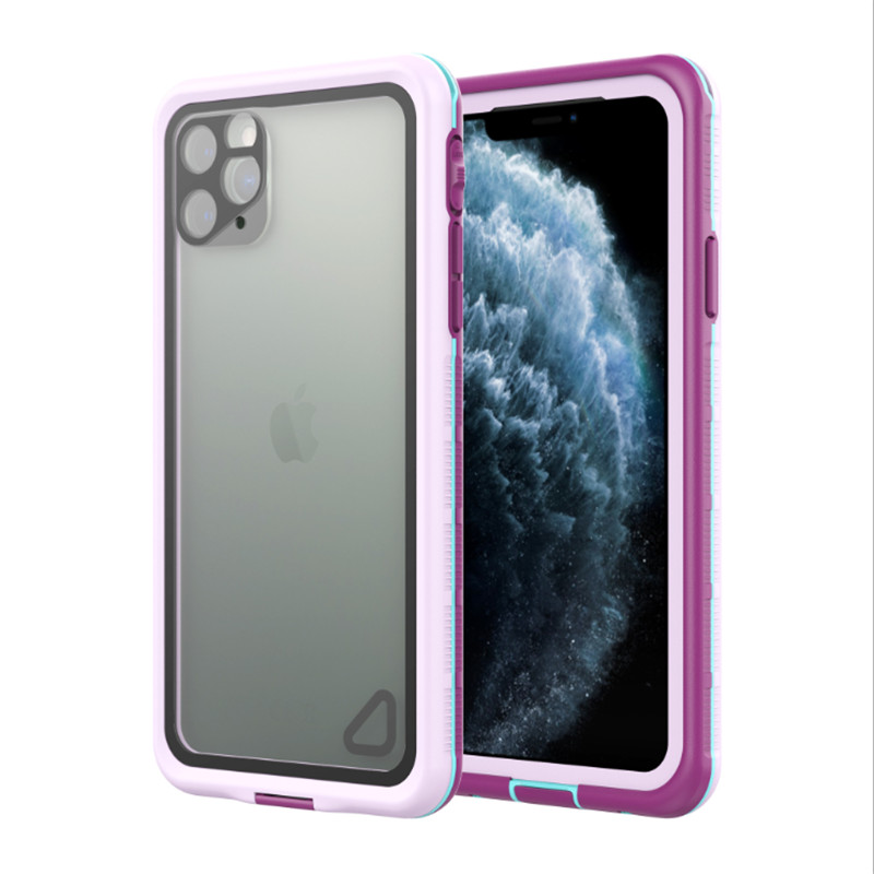 11 водонепроницаемый чехол, с швартовкой, жилет, iphone 11 водонепроницаемый (фиолетовый), с прозрачным задним крышкой