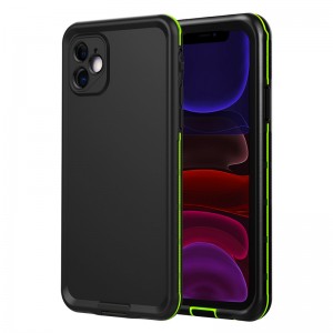 водонепроницаемая оболочка телефона для iphone 11 (ЧЕРНЫЙ), с чистым цветом задней крышки