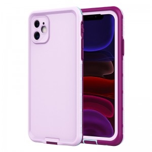 водонепроницаемый корпус полностью водонепроницаемый iPhone11 водонепроницаемый корпус (фиолетовый) с чистым цветом задней крышки