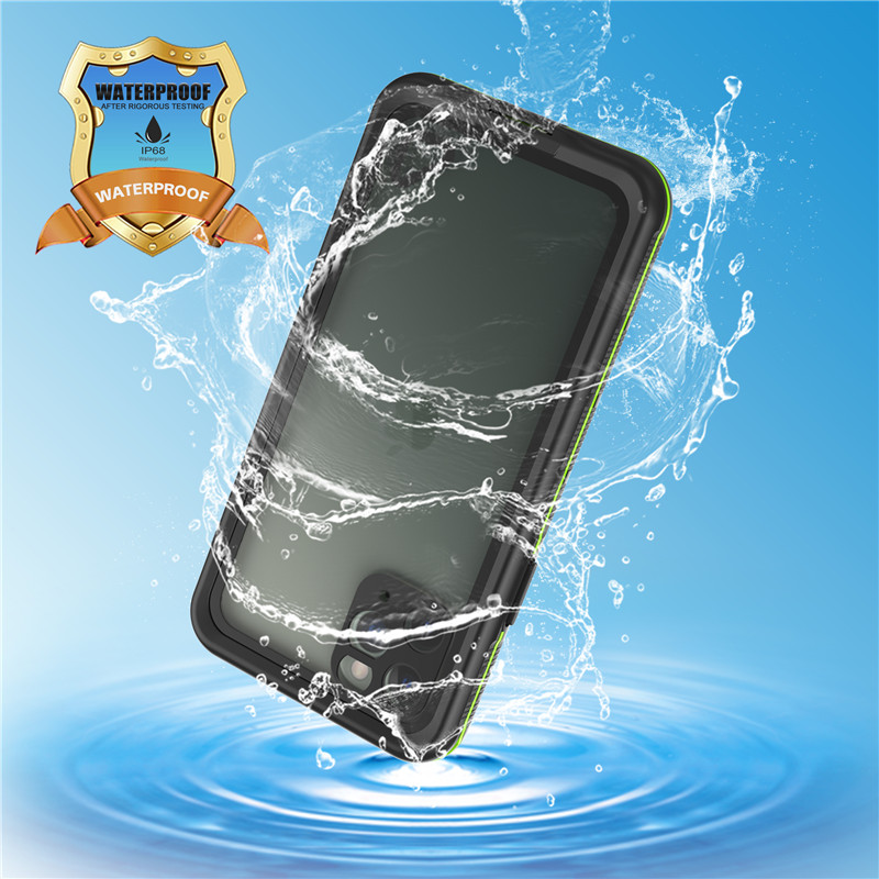 Водонепроницаемый чехол для подводного телефона iphone 11 pro водонепроницаемый чехол (черный) с прозрачной задней крышкой