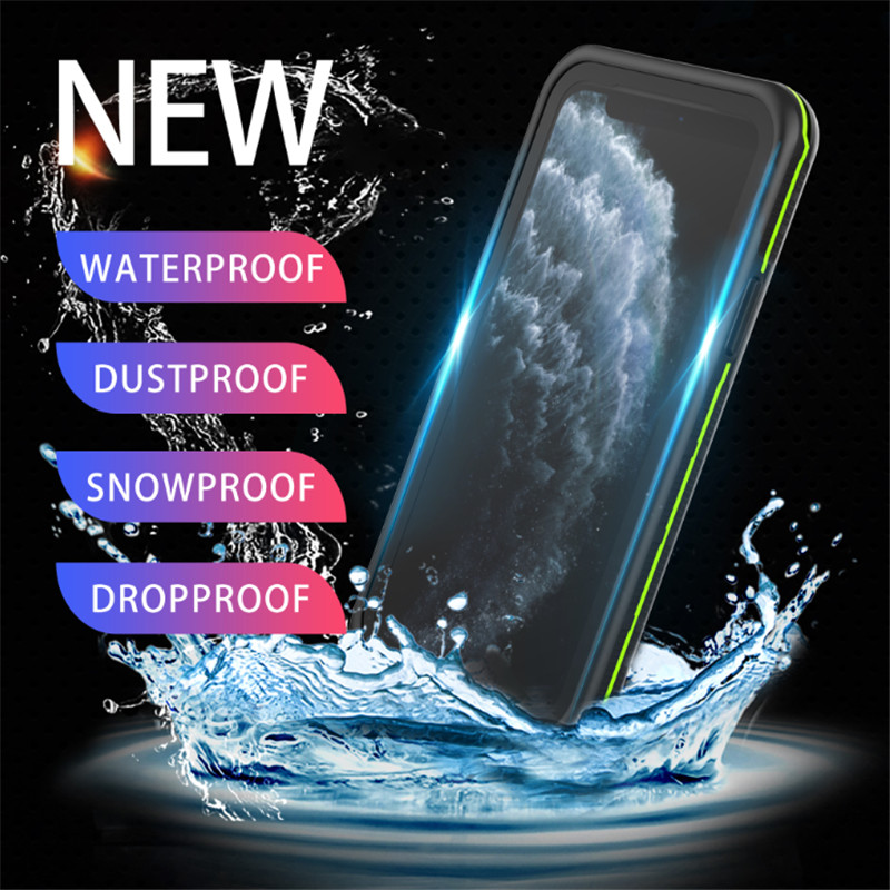Водонепроницаемый чехол для телефона для плавания iphone 11 pro max чехол для телефона (черный) с прозрачной задней крышкой
