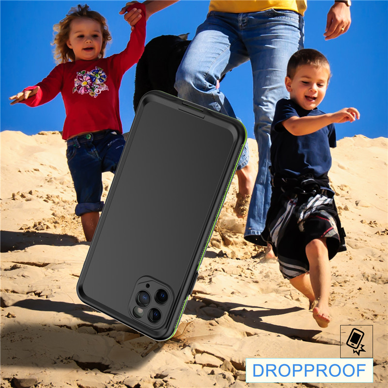 верхняя гидроизоляция мобильный телефон iphone 11 pro max водонепроницаемый мобильный мешок (ЧЕРНЫЙ), с чистым цветом задней крышки
