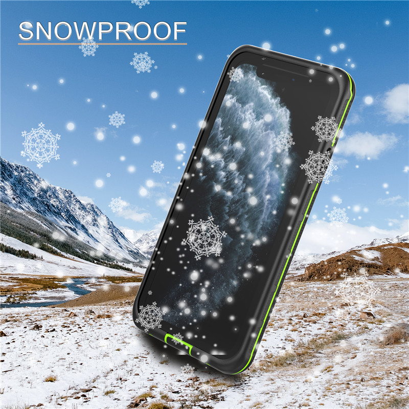 верхняя гидроизоляция мобильный телефон iphone 11 pro max водонепроницаемый мобильный мешок (ЧЕРНЫЙ), с чистым цветом задней крышки