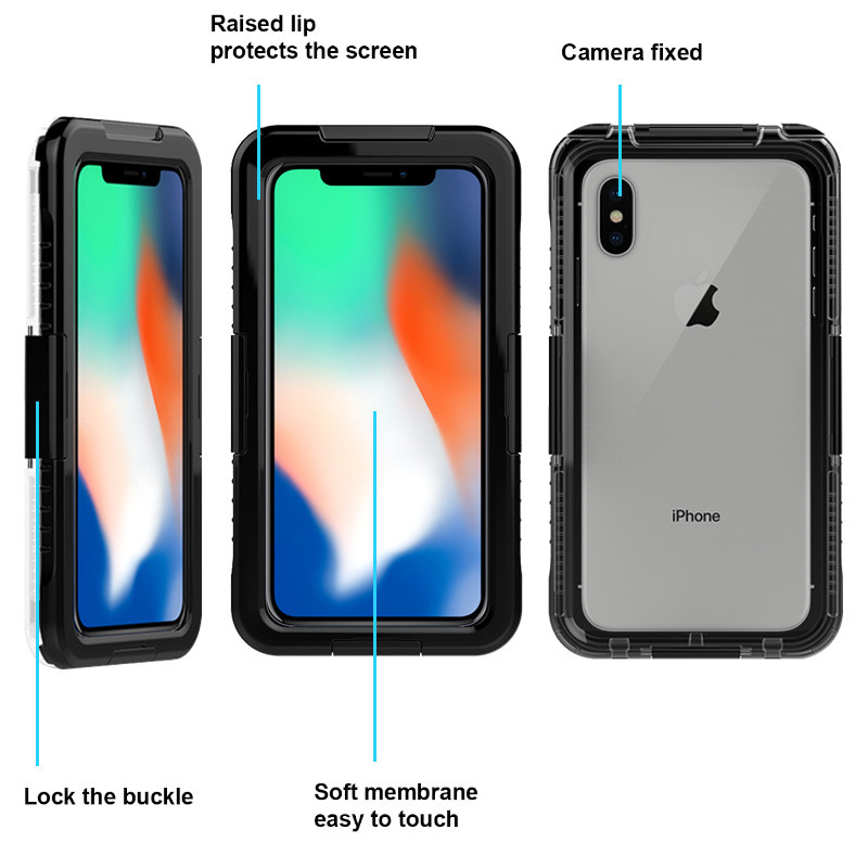 Водонепроницаемый чехол Apple iphone XS Max для плавания (черный)