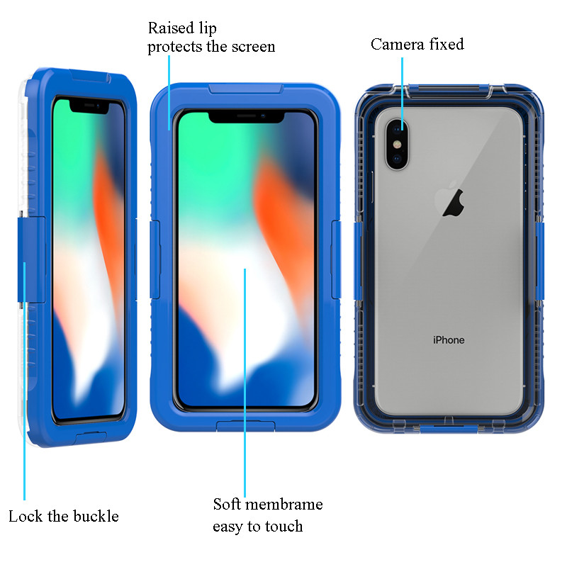 Водонепроницаемый чехол для телефона iphone XS Max wterproof мобильный чехол жизнеустойчивый чехол (синий)
