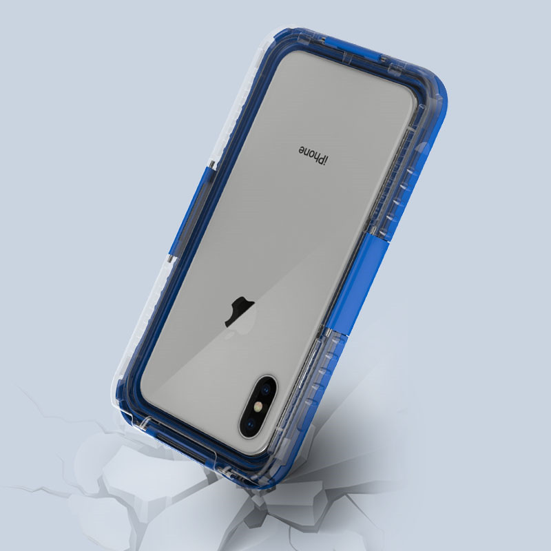 Водонепроницаемый чехол для телефона iphone XS Max wterproof мобильный чехол жизнеустойчивый чехол (синий)