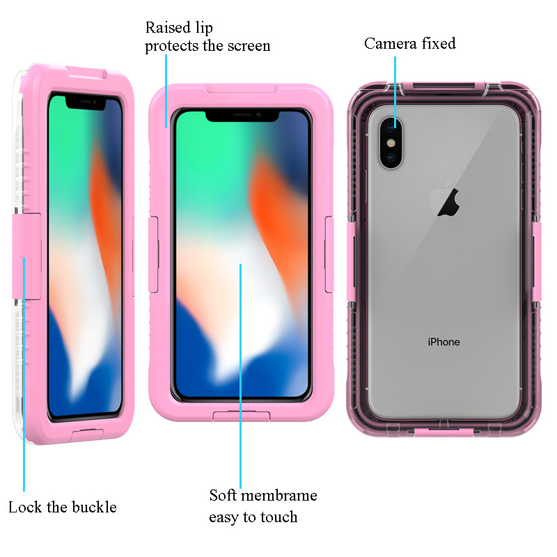 водонепроницаемый пакет (розовый) для мобильных телефонов iphone XS Max